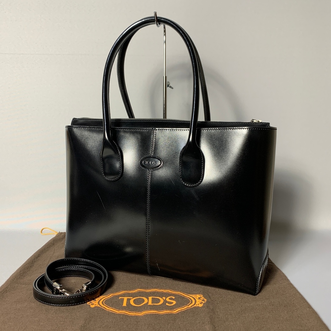TOD'S - 2503-72|トッズ 2WAY トートバッグ エナメルレザー TOD'S - 2503-72|トッズ 2WAY トートバッグ エナメルレザー
