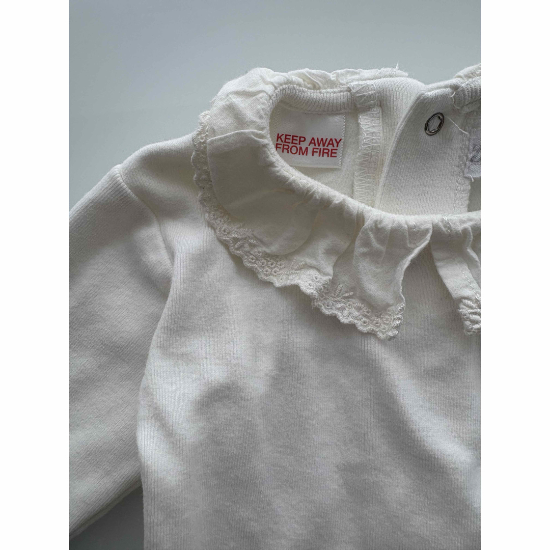 ZARA KIDS(ザラキッズ)のzara kids ベビー ロンパース 1〜3month 62㎝ レース キッズ/ベビー/マタニティのベビー服(~85cm)(ロンパース)の商品写真
