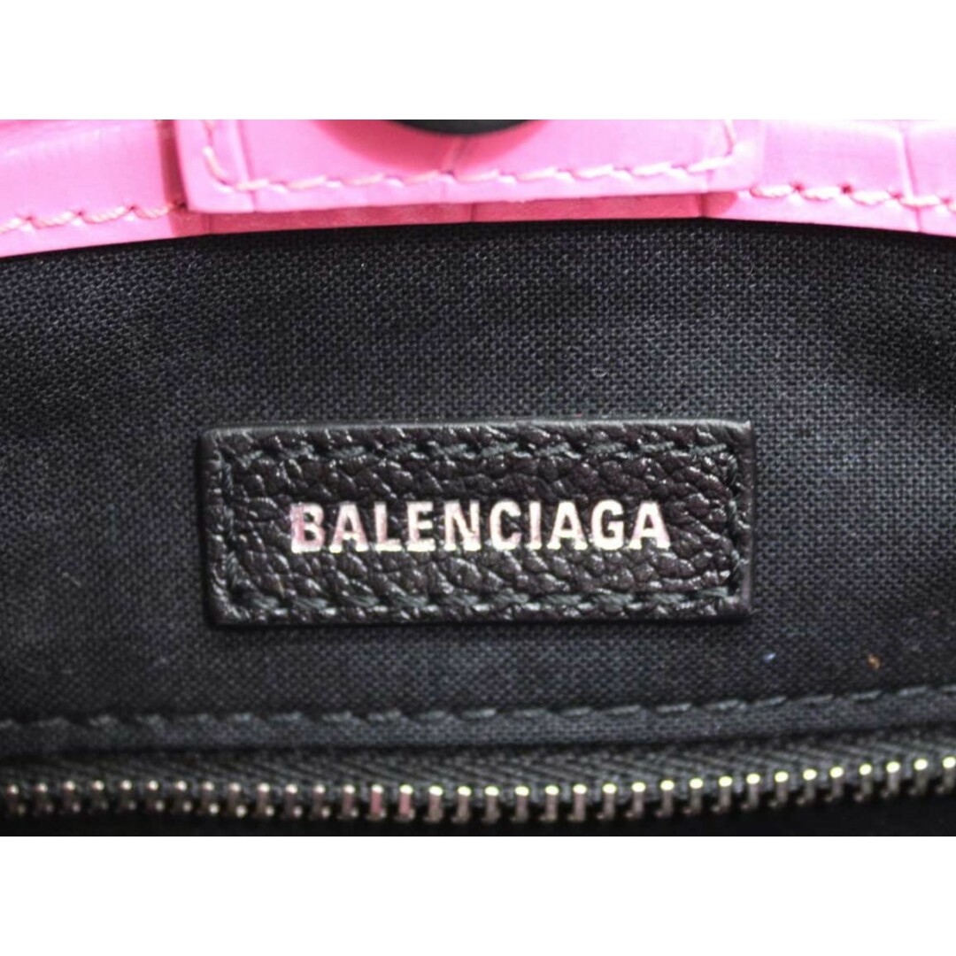 BALENCIAGA - バレンシアガ クロコ型押しショッピングバッグ BALENCIAGA - バレンシアガ クロコ型押しショッピングバッグ