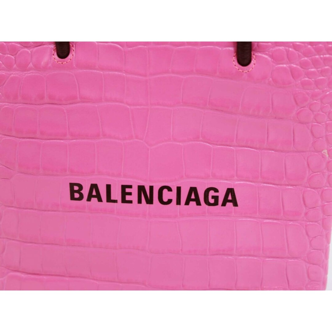 BALENCIAGA - バレンシアガ クロコ型押しショッピングバッグ BALENCIAGA - バレンシアガ クロコ型押しショッピングバッグ