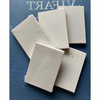 お値下げしました！新品ミニキャンバス 5個セット 7cmx10cm長方形  白(ボードキャンバス)