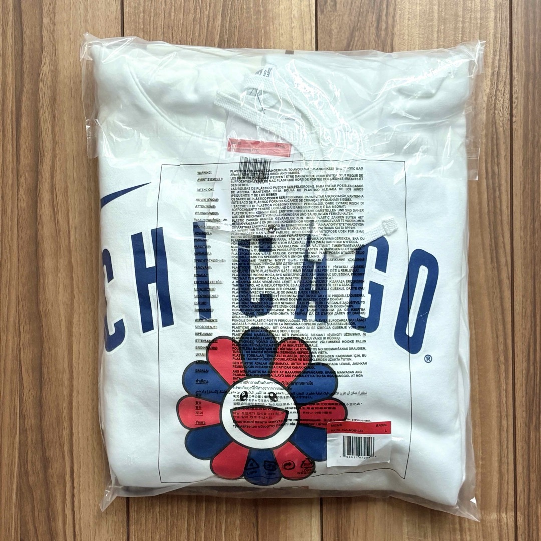 NIKE - 村上隆 MLB TOKYO SERIES カブス パーカー L ホワイトの NIKE - 村上隆 MLB TOKYO SERIES カブス パーカー L ホワイトの