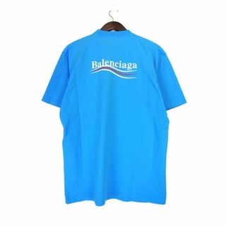 BALENCIAGA(Tシャツ/カットソー(半袖/袖なし) ・ ブルー BALENCIAGA(Tシャツ/カットソー(半袖/袖なし) ・ ブルー