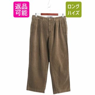 ラルフローレン(Ralph Lauren)の90s ポロ ラルフローレン 太畝 コーデュロイ パンツ メンズ 実寸 34 26.5 / オールド スラックス ストレート ツータック コーズ ポロコーズ(スラックス)