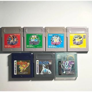 ゲームボーイソフト ポケモン電池交換済み 7本セット(携帯用ゲームソフト)
