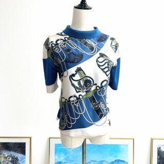 HERMES - 美品☆HERMES☆2022☆ツイルレーヌ☆セーター☆プル HERMES - 美品☆HERMES☆2022☆ツイルレーヌ☆セーター☆プル