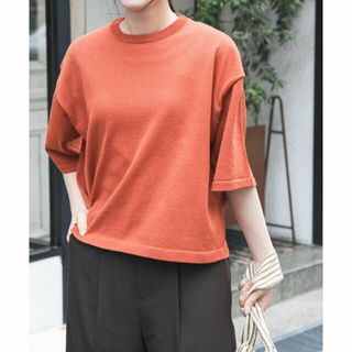 アーバンリサーチドアーズ(URBAN RESEARCH DOORS)の【TERRACOTTA】FORK&SPOON ペーパーニットTシャツ(ニット/セーター)