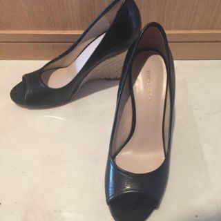 ナインウエスト(NINE WEST)の美品 オープントゥウェッジパンプス(ハイヒール/パンプス)