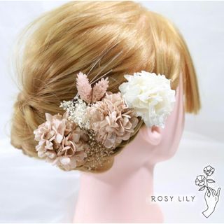 かすみ草チュール ヘッドドレス 髪飾り 花 ドライフラワー かすみ草チュール ヘッドドレス 髪飾り 花 ドライフラワー