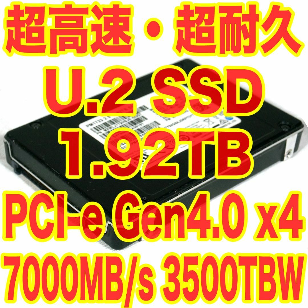 SAMSUNG - SAMSUNG 超高速・高耐久SSD U.2 2.5インチ 1.92TB