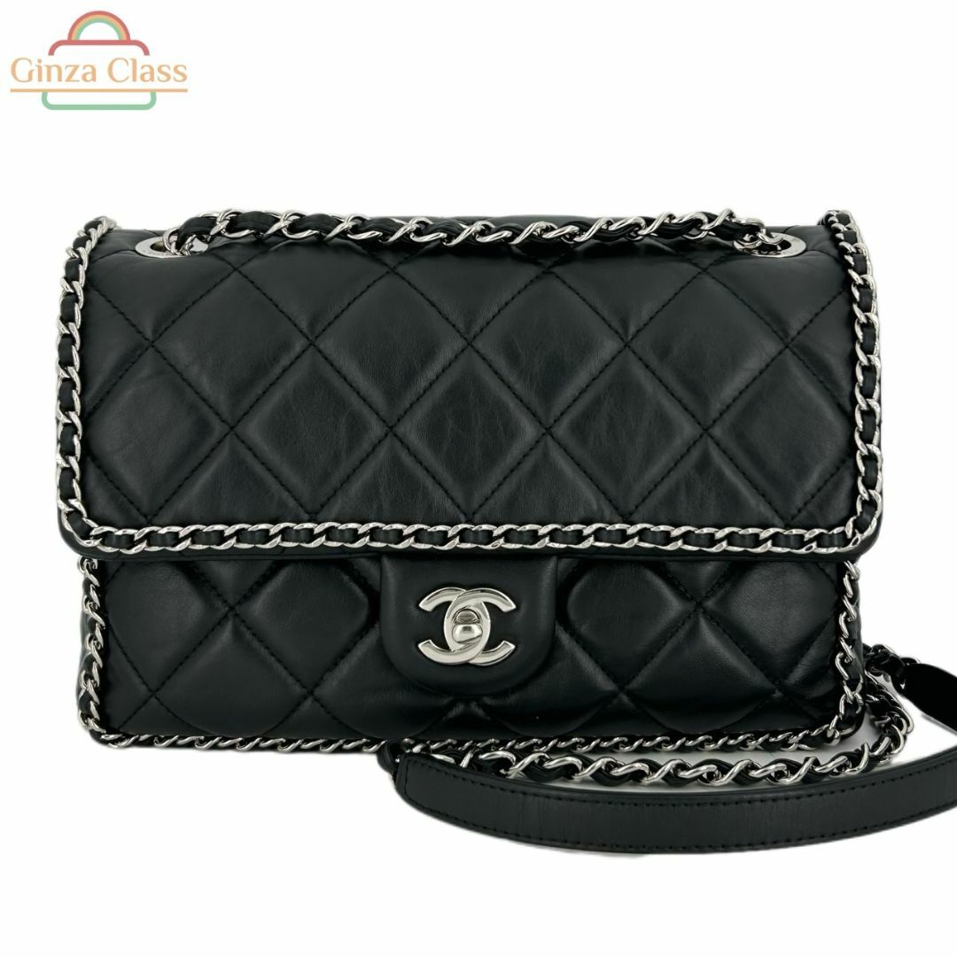 CHANEL - CHANEL シャネル チェーンミー 2WAY ダブルチェーン ショルダーバッグ カーフスキン ブラック シルバー金具 29番台（2020年～） G付き レディース バッグ マトラッセ Ginza Class Luxury Shop