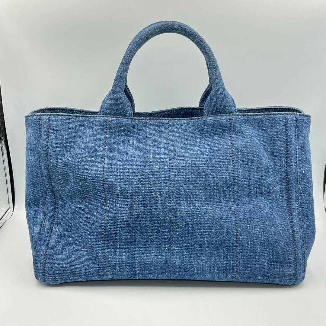 PRADA - プラダ PRADA トートバッグ カナパ M デニム/ビジュー PRADA - プラダ PRADA トートバッグ カナパ M デニム/ビジュー