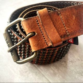 DIESEL - DIESEL レザー ベルトONLY THE BRAVE モヒカンマン DIESEL - DIESEL レザー ベルトONLY THE BRAVE モヒカンマン
