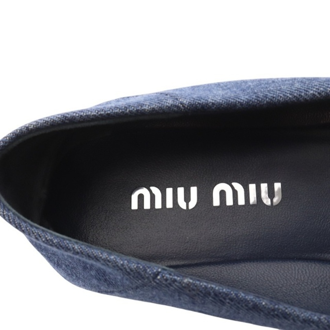 MIU MIU - ミュウミュウ ローファー スリッポン デニム ビジュー MIU MIU - ミュウミュウ ローファー スリッポン デニム ビジュー