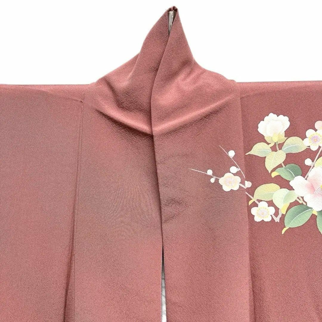 訪問着 金彩 椿 梅 桜 撫子 花模様 くすみカラー 着物 032a dの 訪問着 金彩 椿 梅 桜 撫子 花模様 くすみカラー 着物 032a dの