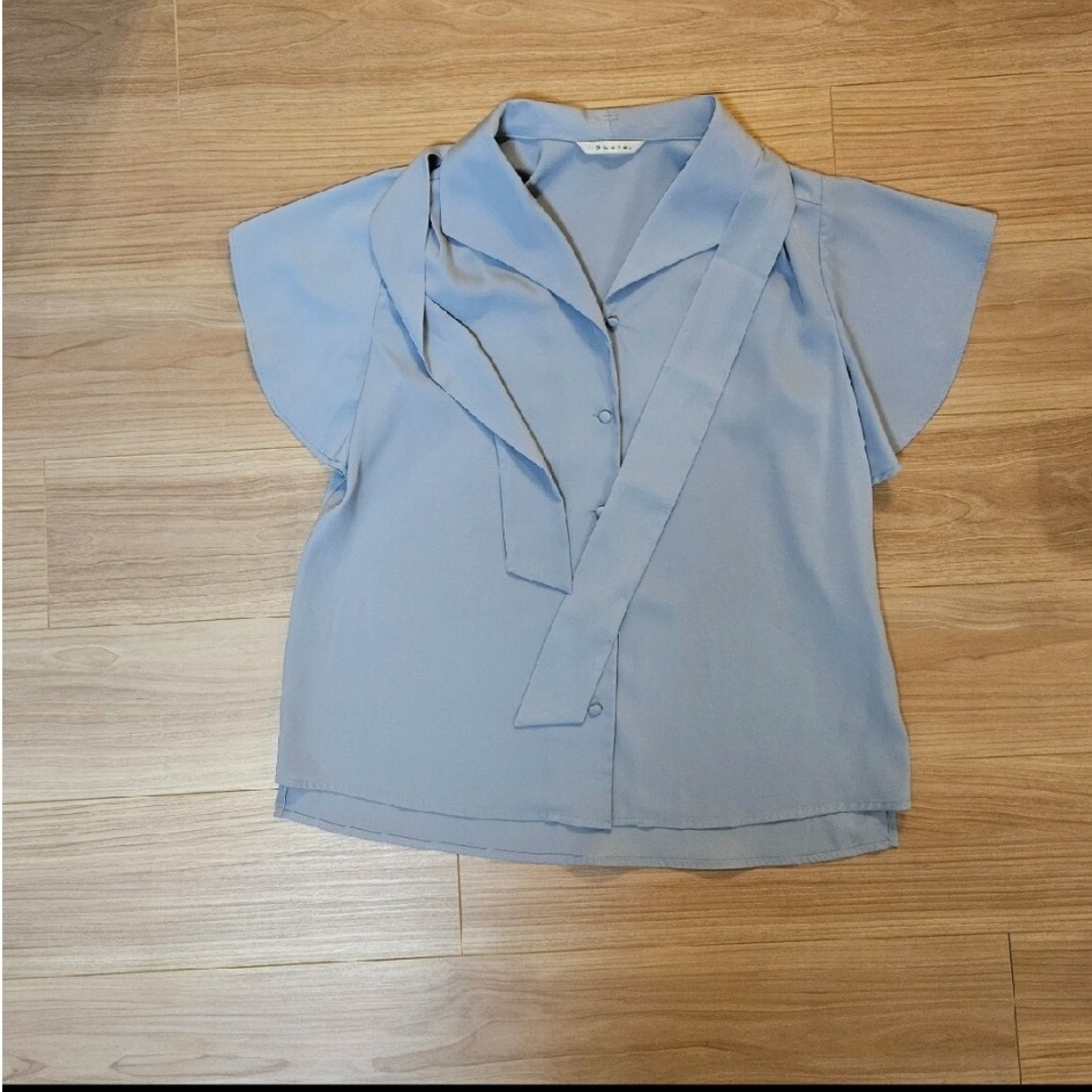 Stola.(ストラ)のストラ♡シャツ衿ボウタイブラウス レディースのトップス(シャツ/ブラウス(半袖/袖なし))の商品写真