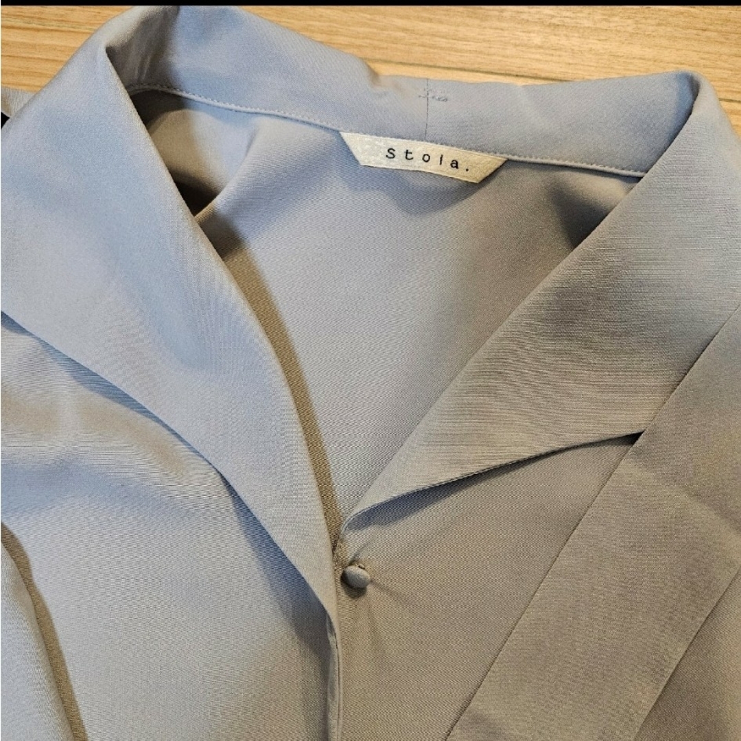 Stola.(ストラ)のストラ♡シャツ衿ボウタイブラウス レディースのトップス(シャツ/ブラウス(半袖/袖なし))の商品写真
