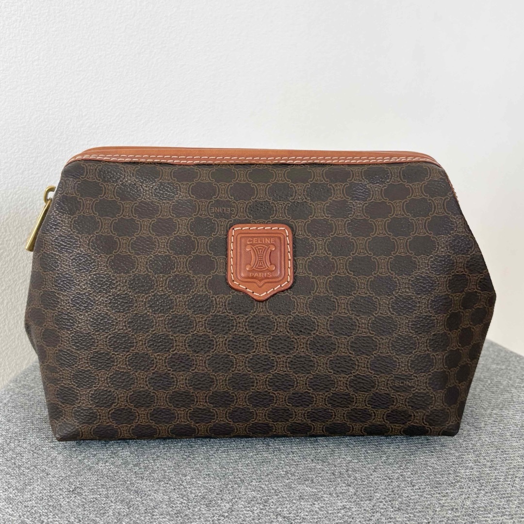 CELINE - セリーヌ ポーチ マカダム柄 コスメケース小物入れ PVC CELINE - セリーヌ ポーチ マカダム柄 コスメケース小物入れ PVC