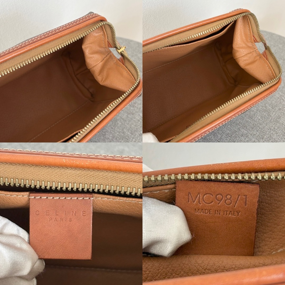 CELINE - セリーヌ ポーチ マカダム柄 コスメケース小物入れ PVC CELINE - セリーヌ ポーチ マカダム柄 コスメケース小物入れ PVC