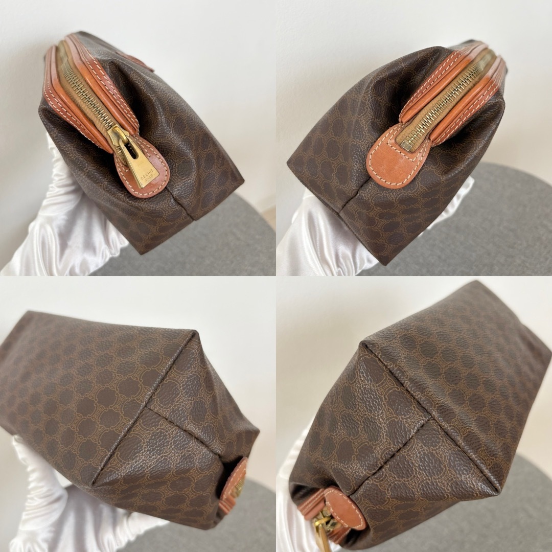 CELINE - セリーヌ ポーチ マカダム柄 コスメケース小物入れ PVC CELINE - セリーヌ ポーチ マカダム柄 コスメケース小物入れ PVC