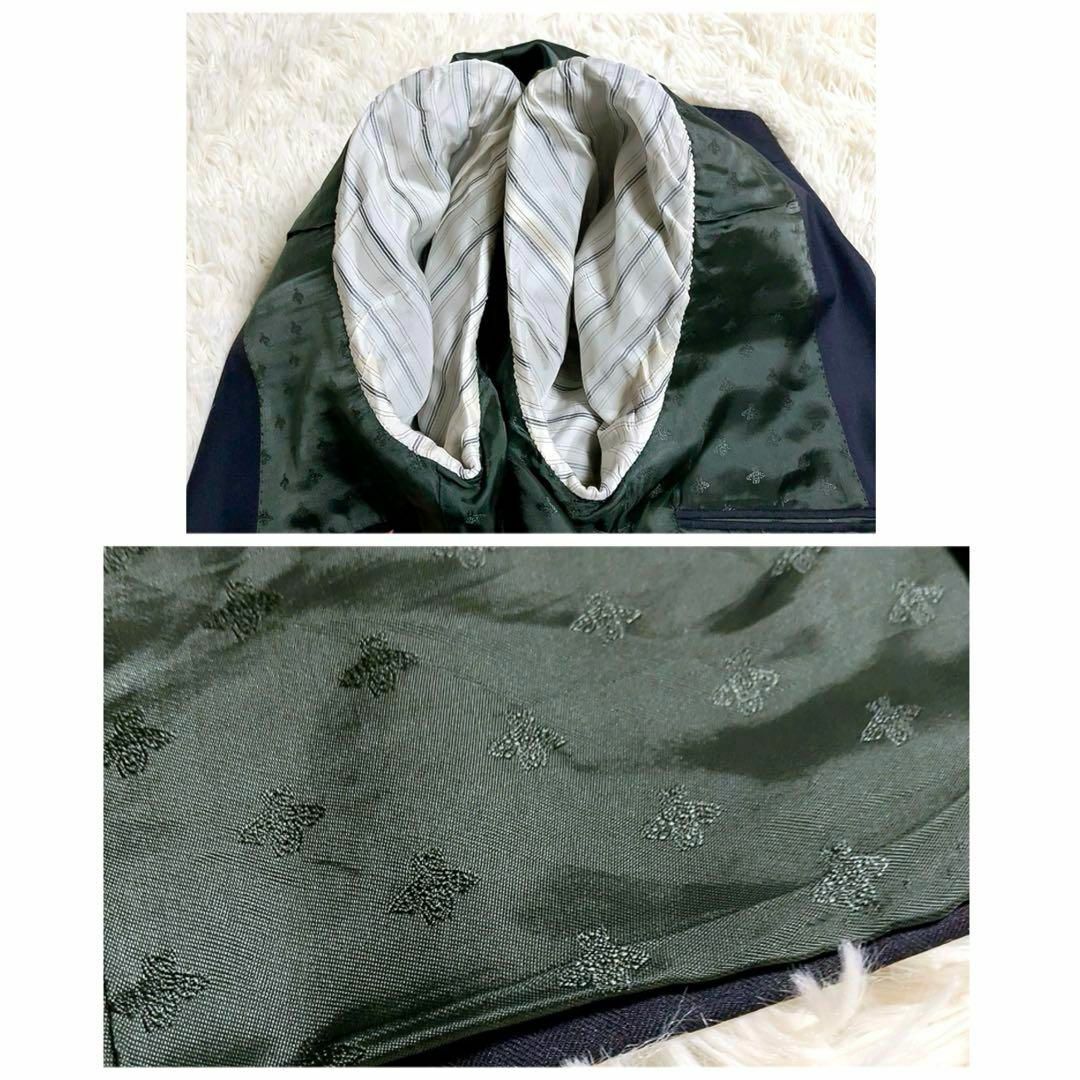 GUCCI - 【現行】GUCCI スーツ ネイビー シルク 大きいサイズ50 GUCCI - 【現行】GUCCI スーツ ネイビー シルク 大きいサイズ50