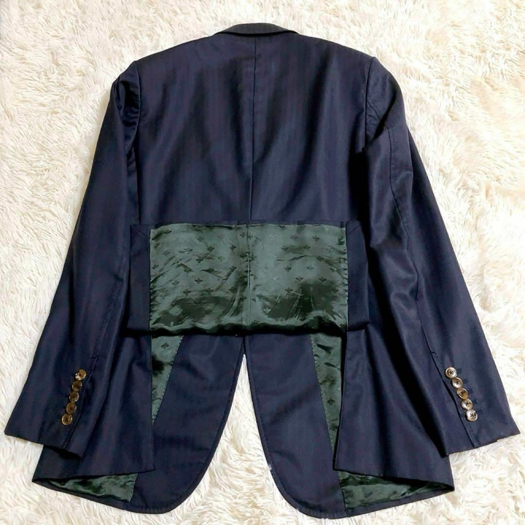 GUCCI - 【現行】GUCCI スーツ ネイビー シルク 大きいサイズ50 GUCCI - 【現行】GUCCI スーツ ネイビー シルク 大きいサイズ50