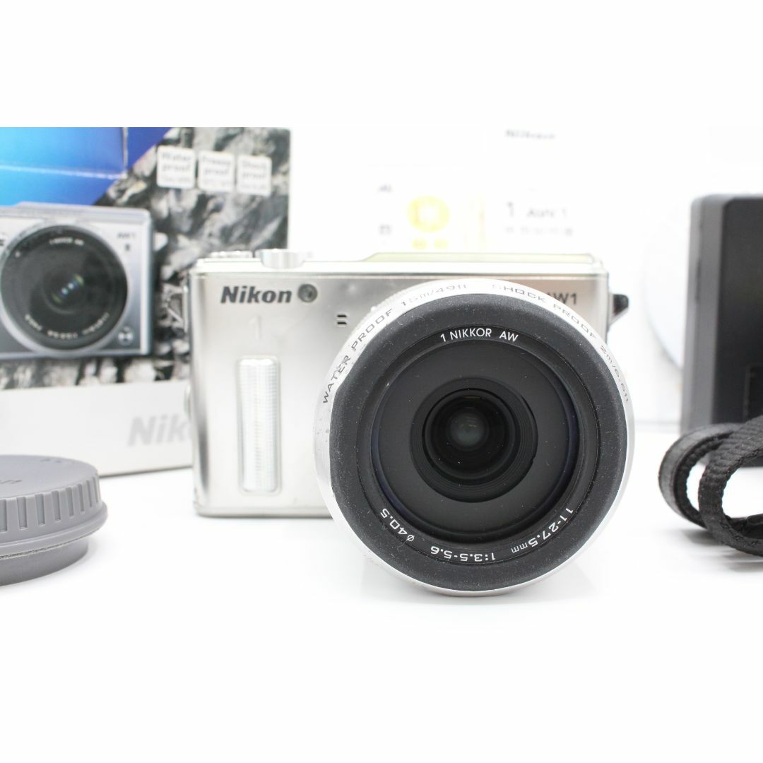 Nikon - ＜＜シャッター回数2,699回！！化粧箱付き！！＞＞【並品】NIKON ニコン Nikon1 AW1 防水ズームレンズキット シルバー #LE2025139