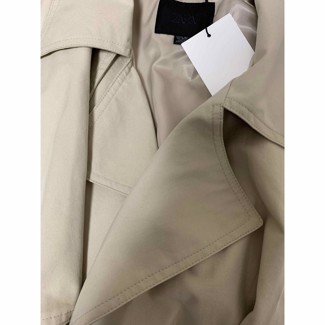ZARA - ZARA ベルト付きショートトレンチコート M-Lの通販 by ZARA - ZARA ベルト付きショートトレンチコート M-Lの通販 by