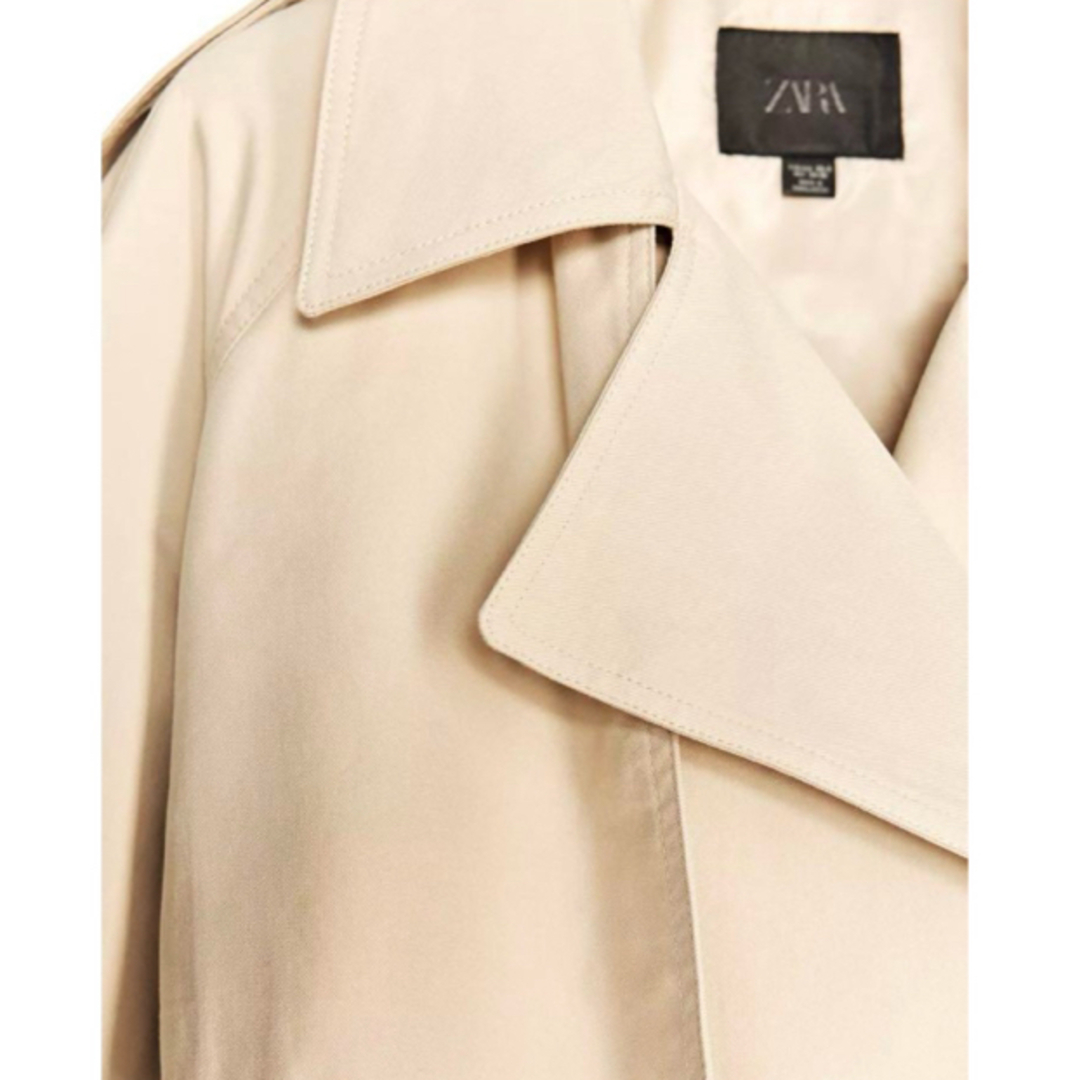 ZARA - ZARA ベルト付きショートトレンチコート M-Lの通販 by ZARA - ZARA ベルト付きショートトレンチコート M-Lの通販 by