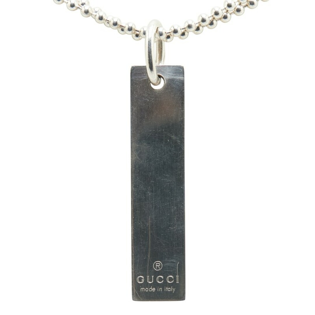 GUCCI - グッチ ロゴプレート ダブル ボールチェーン ネックレス GUCCI - グッチ ロゴプレート ダブル ボールチェーン ネックレス