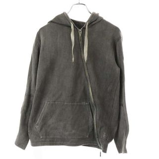 taichi murakami タイチムラカミ 16SS PULLOVER COMBIND WEAVE KNIT ジップデザインパーカー  チャコール 6(パーカー)