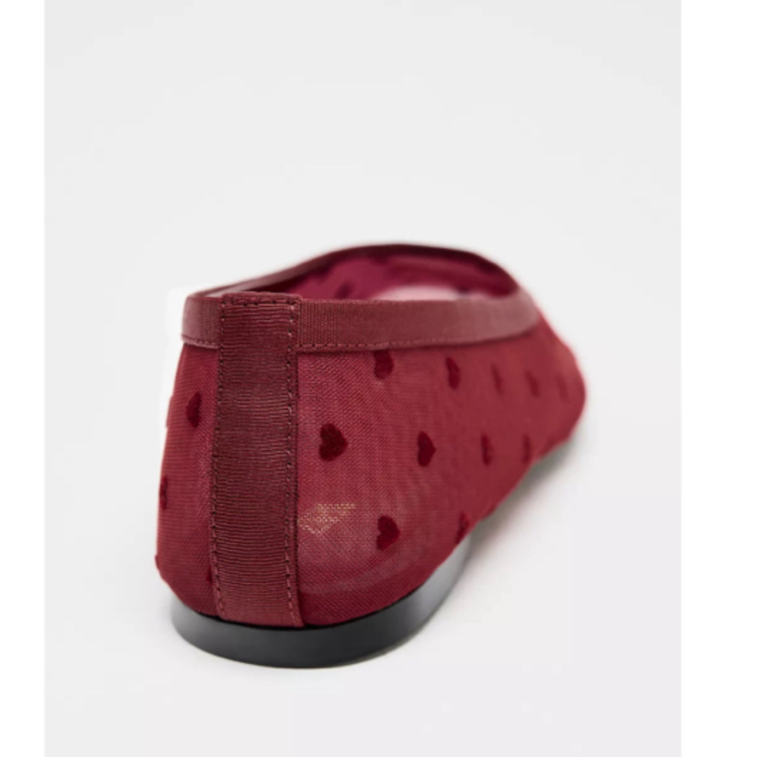 ZARA - ZARA ハート柄メッシュバレリーナシューズ 35の通販 by ZARA - ZARA ハート柄メッシュバレリーナシューズ 35の通販 by