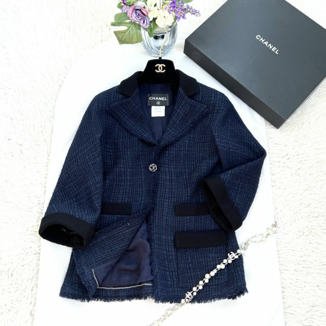 CHANEL - 極美品★CHANEL★ビッグCOCO★ツイード★ラメ★ジャケット