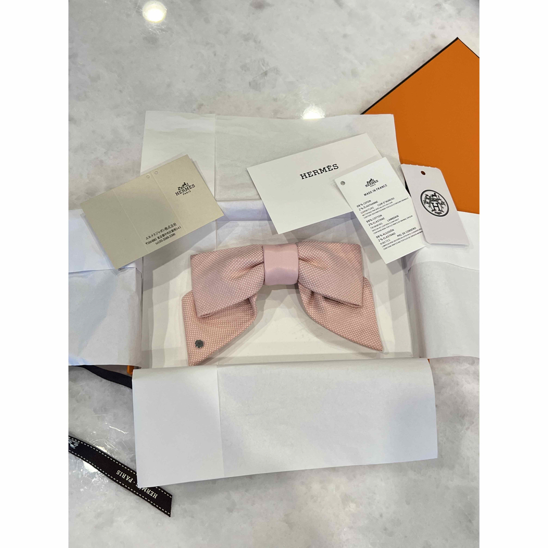 【髪に咲く芸術】HERMES Grenelle PM Bloom バレッタ リボン HERMES - エルメス リボンバレッタ グルネル PM プラン・エア