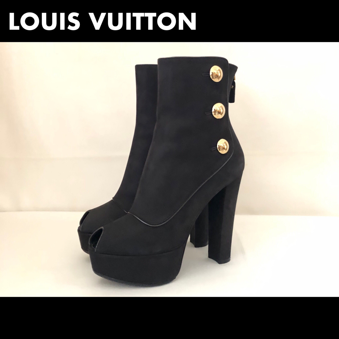 LOUIS VUITTON - ルイヴィトン/ブーツ プラットフォーム ヌバック black leather