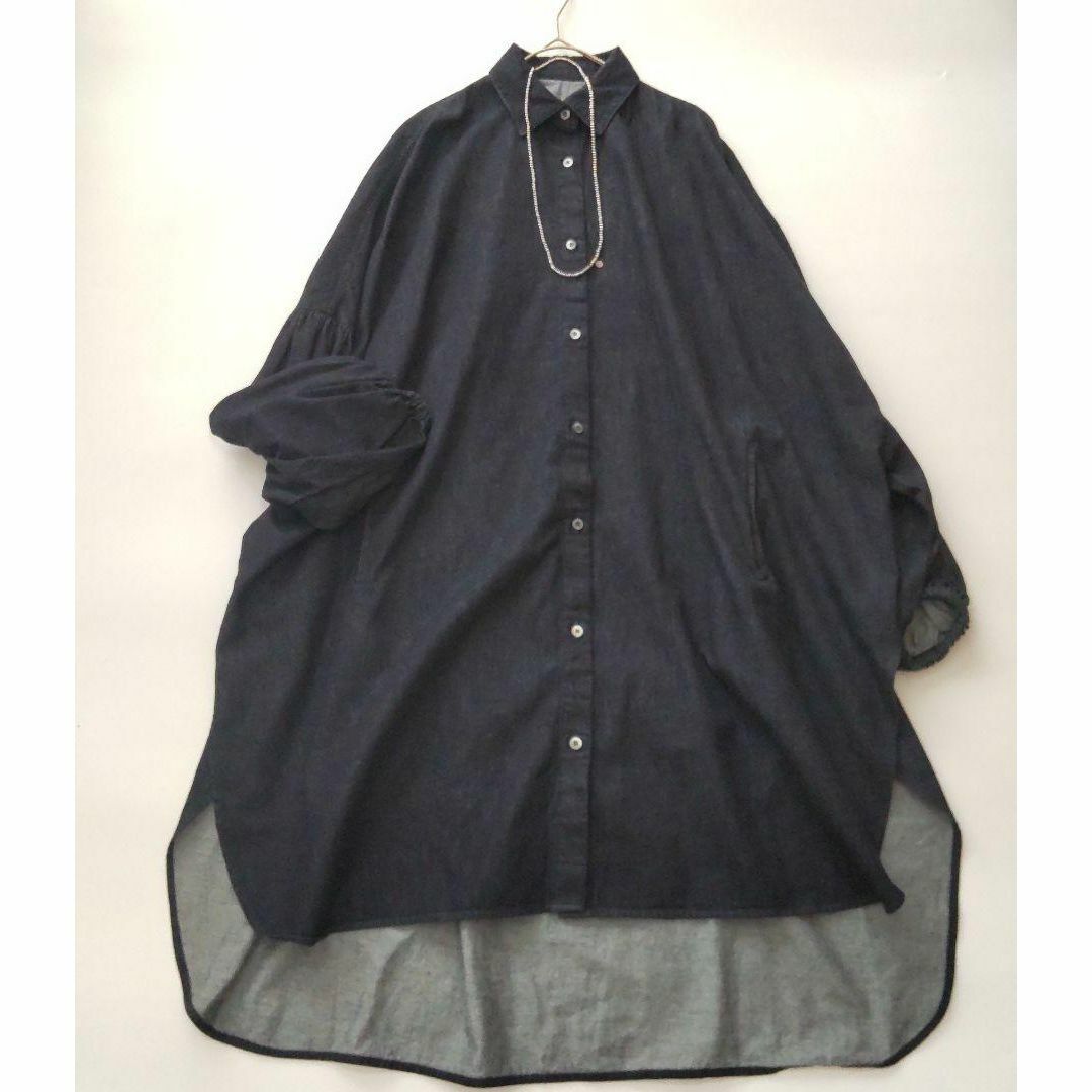 美品 ルフィル 23SS オーバーサイズ デニムシャツ ワンピース 美品 ルフィル 23SS オーバーサイズ デニムシャツ ワンピース