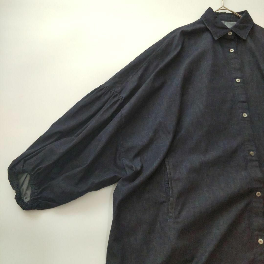 美品 ルフィル 23SS オーバーサイズ デニムシャツ ワンピース 美品 ルフィル 23SS オーバーサイズ デニムシャツ ワンピース