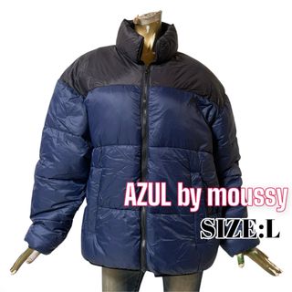AZUL by moussy - AZUL ブラック迷彩柄ダウンジャケットの通販 AZUL by moussy - AZUL ブラック迷彩柄ダウンジャケットの通販
