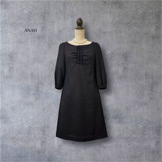 ANAYI - 《美品》アナイ 定価3万円 ストライプギャザー ANAYI - 《美品》アナイ 定価3万円 ストライプギャザー
