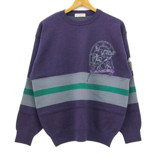 LANCEL - ランセル ロゴ刺繍 長袖 タートルネック ニット M 黒 LANCEL - ランセル ロゴ刺繍 長袖 タートルネック ニット M 黒