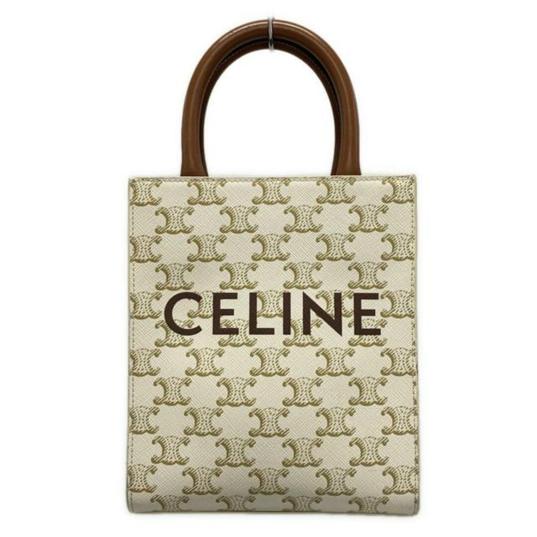 CELINE - CELINE(セリーヌ) ハンドバッグ ミニ バーティカルカバ 194372BZK.01BC アイボリー×ブラウン