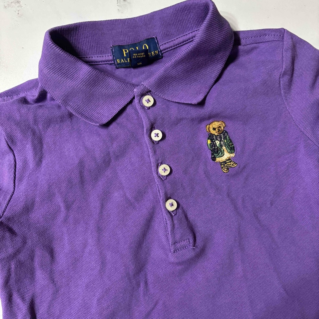 POLO RALPH LAUREN - ポロベア ポロシャツ 紫 110 6 パープルの POLO RALPH LAUREN - ポロベア ポロシャツ 紫 110 6 パープルの