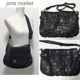 ジャニスマーケット(janis market)の【美品】janis market 本革 ショルダーバッグ(ショルダーバッグ)