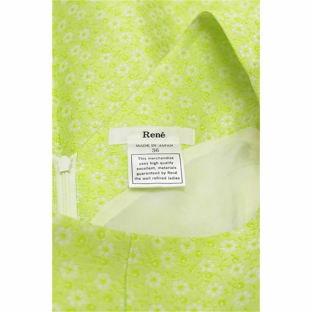 René - R-H406/美品 Rene ノースリーブワンピース ひざ丈 リボン René - R-H406/美品 Rene ノースリーブワンピース ひざ丈 リボン