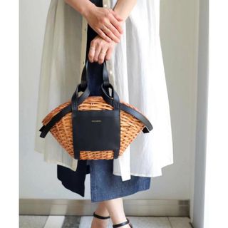 VIOLAd'ORO - 未使用級! VIOLAd'ORO PVC×ラタンショルダー カゴ VIOLAd'ORO - 未使用級! VIOLAd'ORO PVC×ラタンショルダー カゴ