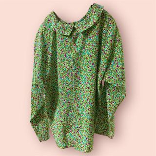 ハーディエイミス(HARDY AMIES)の【美品】HARDY AMIES 花柄ブラウス ヴィンテージ スイス製 M-L(シャツ/ブラウス(長袖/七分))