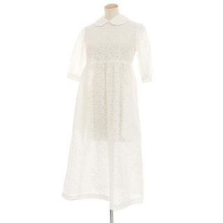 【中古】コムデギャルソン ガール COMME des GARCONS GIRL 2023年春夏 コットン 半袖 パフスリーブ ワンピース ホワイト【サイズS】【レディース】(ロングワンピース/マキシワンピース)