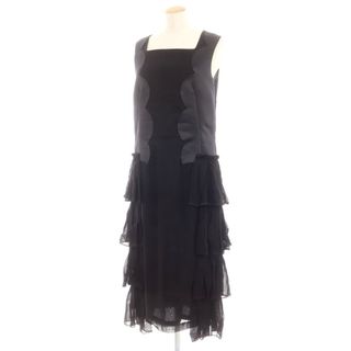【中古】コムデギャルソン コムデギャルソン COMME des GARCONS COMME des GARCONS 2024年春夏 キュプラ ノースリーブ ワンピース ブラック【サイズS】【レディース】(ロングワンピース/マキシワンピース)