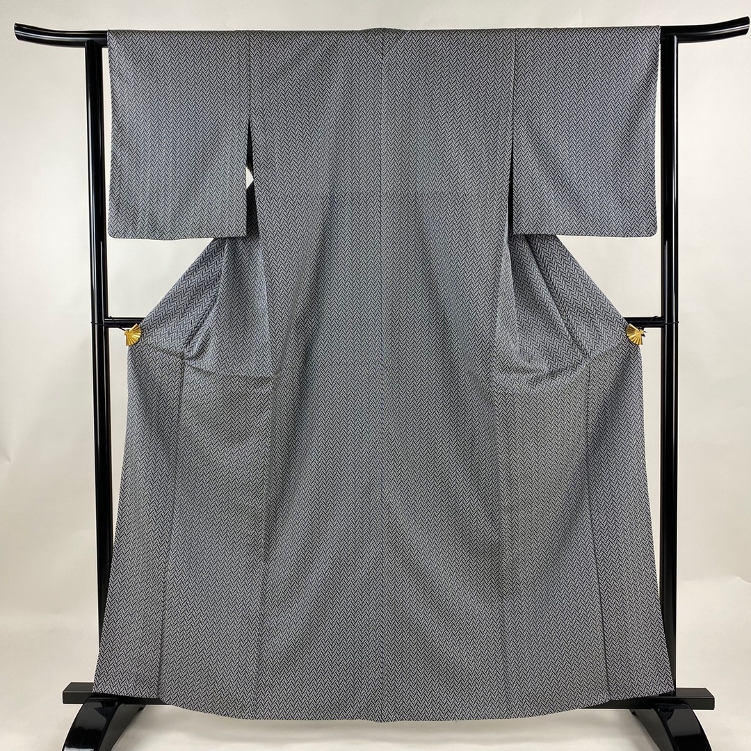 お召 身丈162cm 裄丈62.5cm 正絹 美品 名品 【中古】