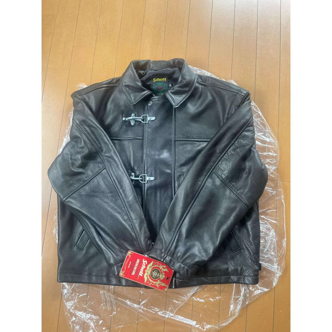 Supreme - Supreme x Schott Leather Clip Jacketの通販 by 炭 Supreme - Supreme x Schott Leather Clip Jacketの通販 by 炭